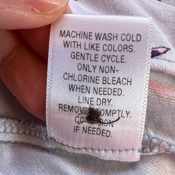 Candies Womens Crop Top Collared Button Down Tie Front Short Sleeve Floral Large - Picture 11 of 11